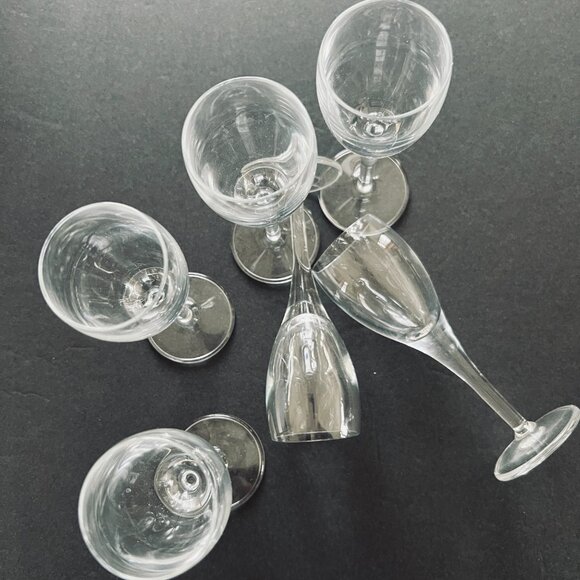 VINTAGE Set of 6 Stemmed Cordial/Aperitif Glasses EUC - Picture 2 of 6